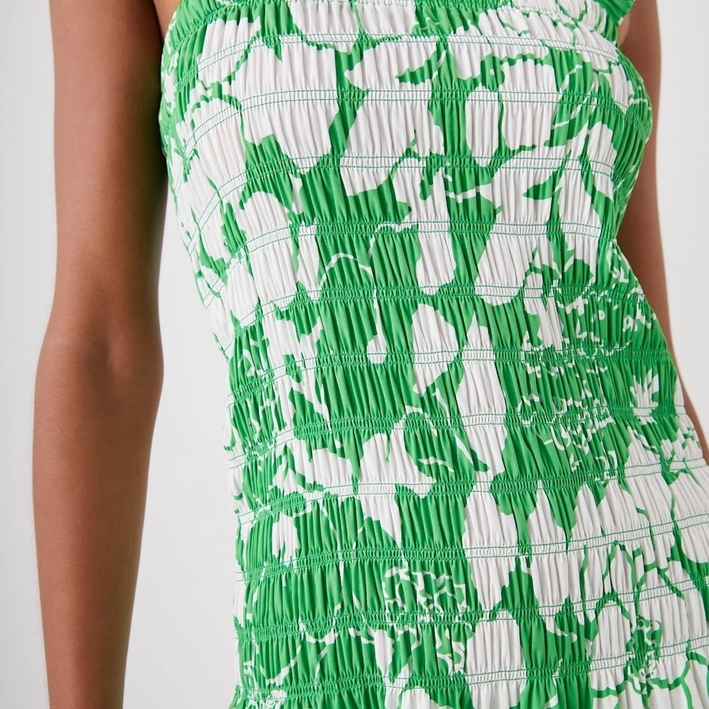 New! Rails Seville midi Dress in Lotus Green smocked floral nwot 33452 - Picture 5 of 16